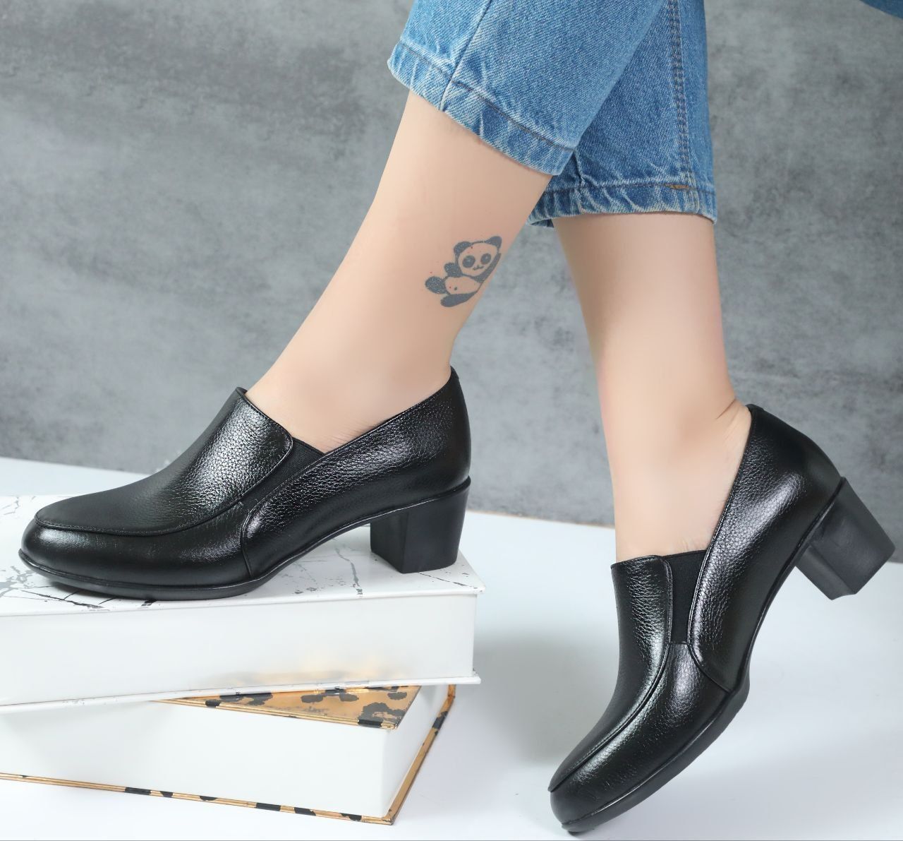 کفش زنانه پرسنلی چرم ترمه